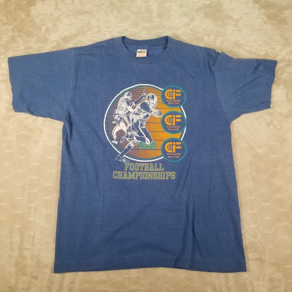 VTG 1983 CIF Southern Section Football‎ Championships Shirt Sz Lg California